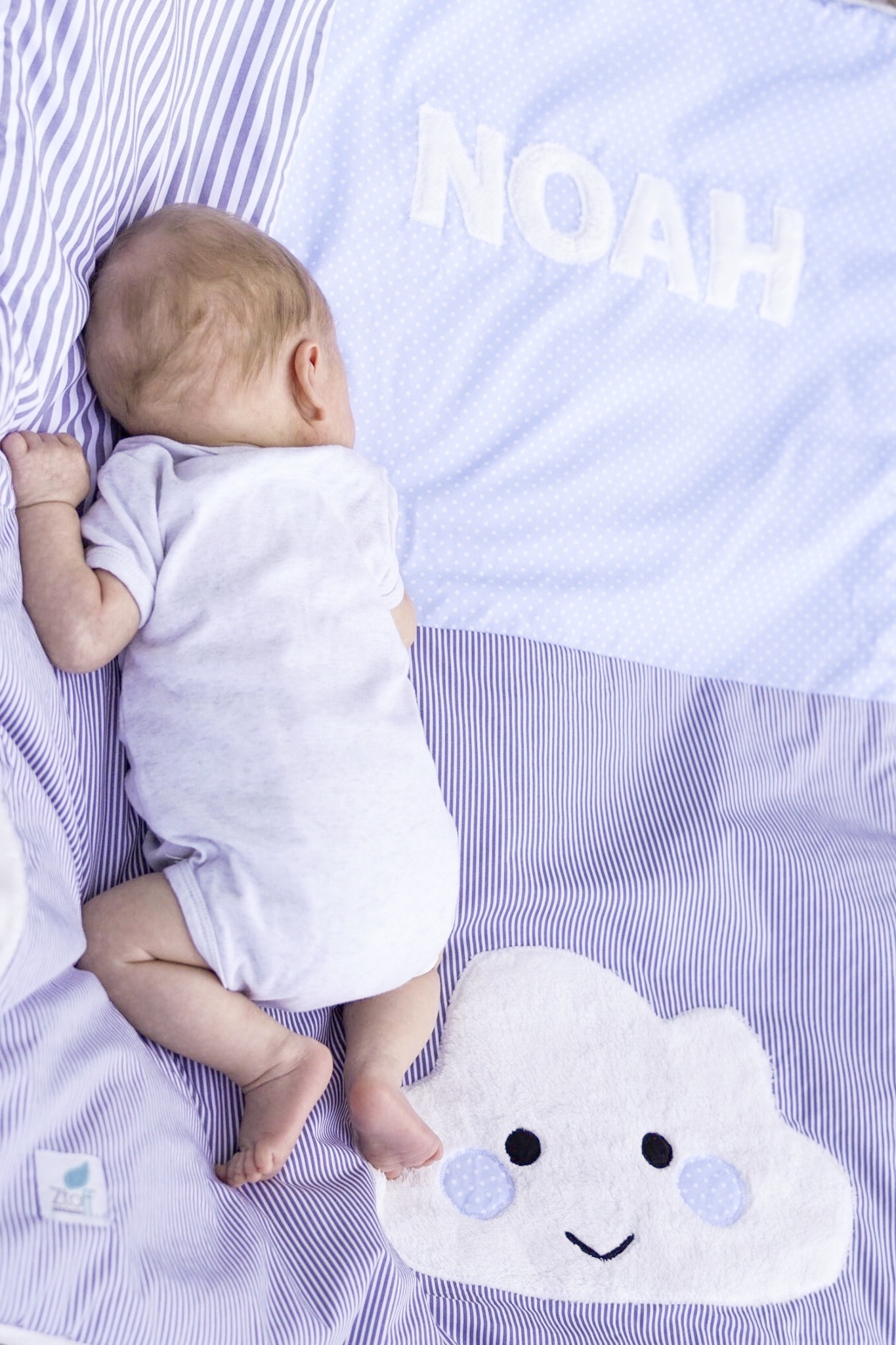 Ztoff Babydecke mit Namen- persönliches Geschenk für Babys