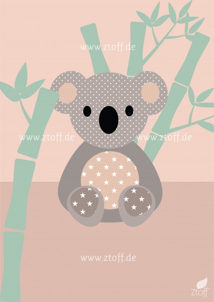 Leinwandbild Koala für Kinderzimmer