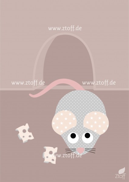 Leinwandbild Maus für Kinderzimmer