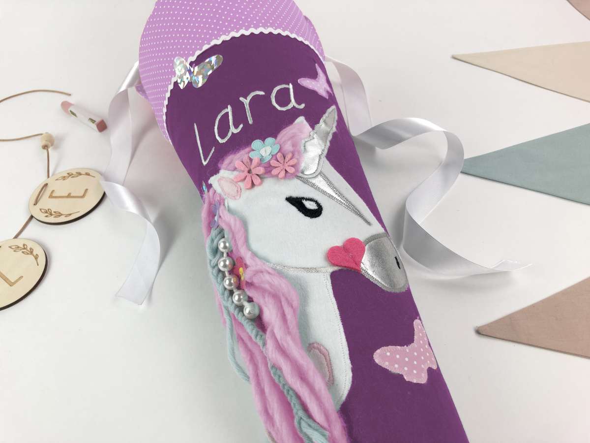 Striefchen® Einhorn Schlüsselband Personalisiert – Mit Namen, Für Kinder, Zur Einschulung Oder Geburtstag
