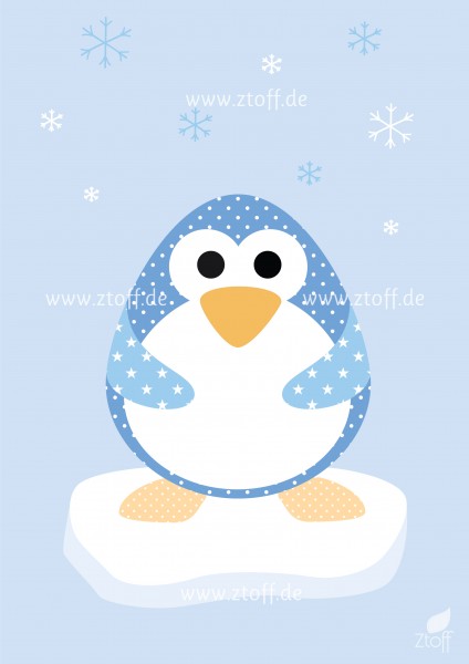 Leinwandbild Pinguin für Kinderzimmer