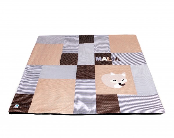 Krabbeldecke Pünktchen beige/braun ab XL
