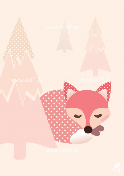 Leinwandbild Fuchs für Kinderzimmer
