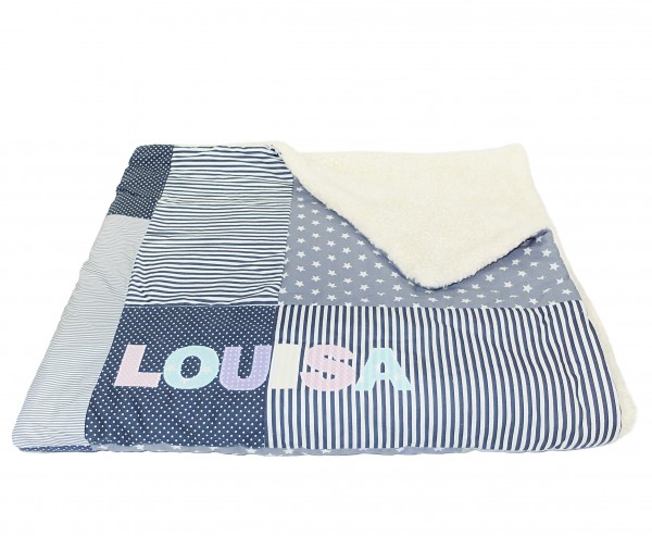 Kuscheldecke Sterne grau ab XL